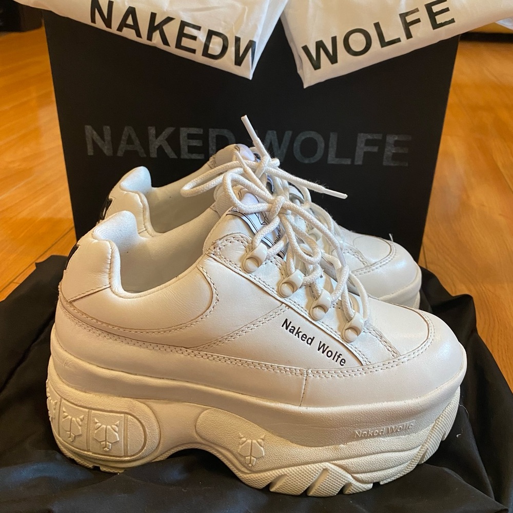 Naked Wolfe platform sneakers, size 5